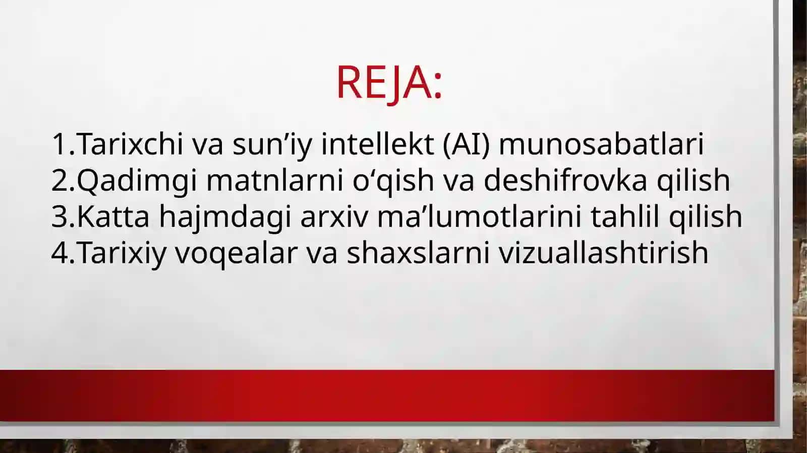 Tarixchi va sun'iy intellekt 2