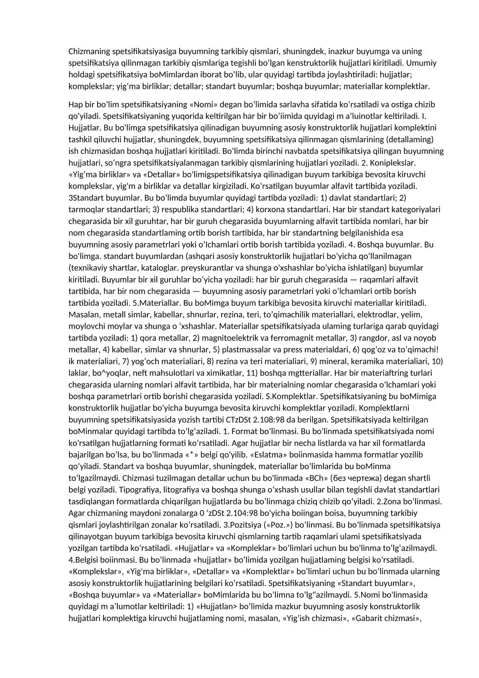 Spetsifikatsiyalar 2