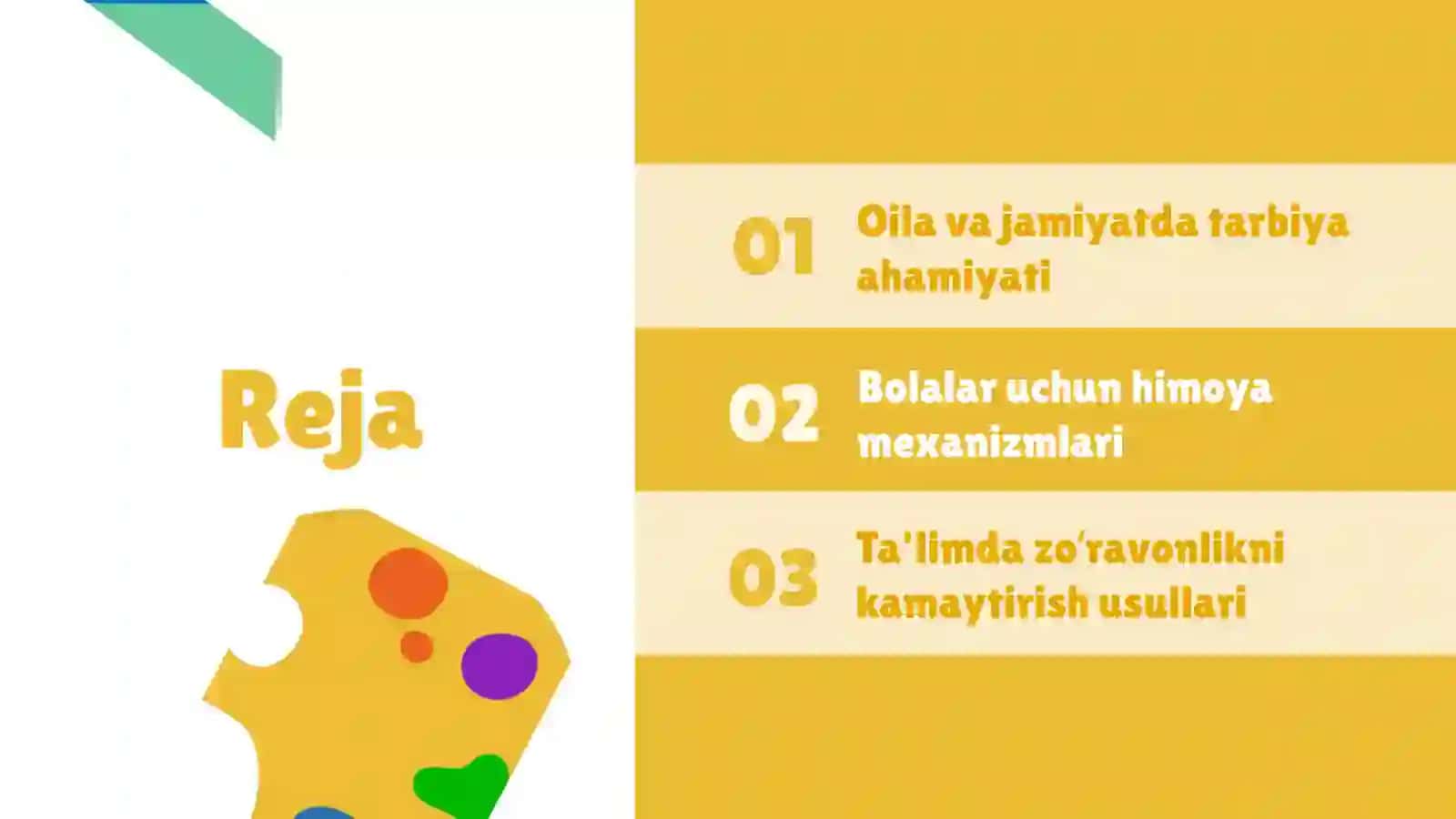 BOLALARGA NISBATAN ZOʻRAVONLIKNI OLDINI OLISH CHORA TADBIRLARI 2
