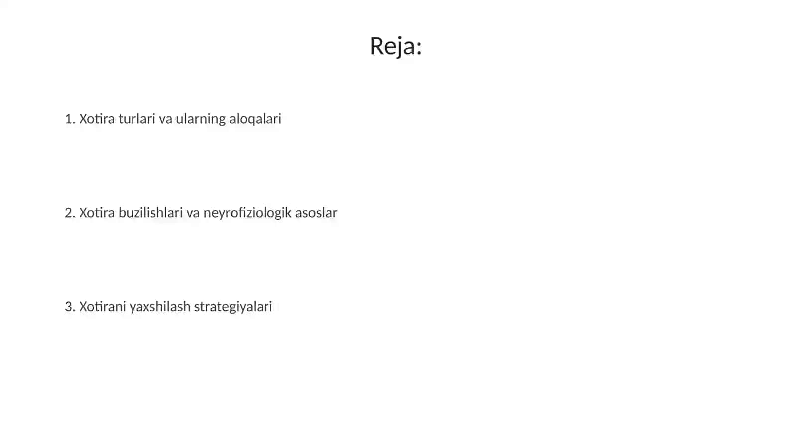 Xotiraning ierarxik tuzilishi 2