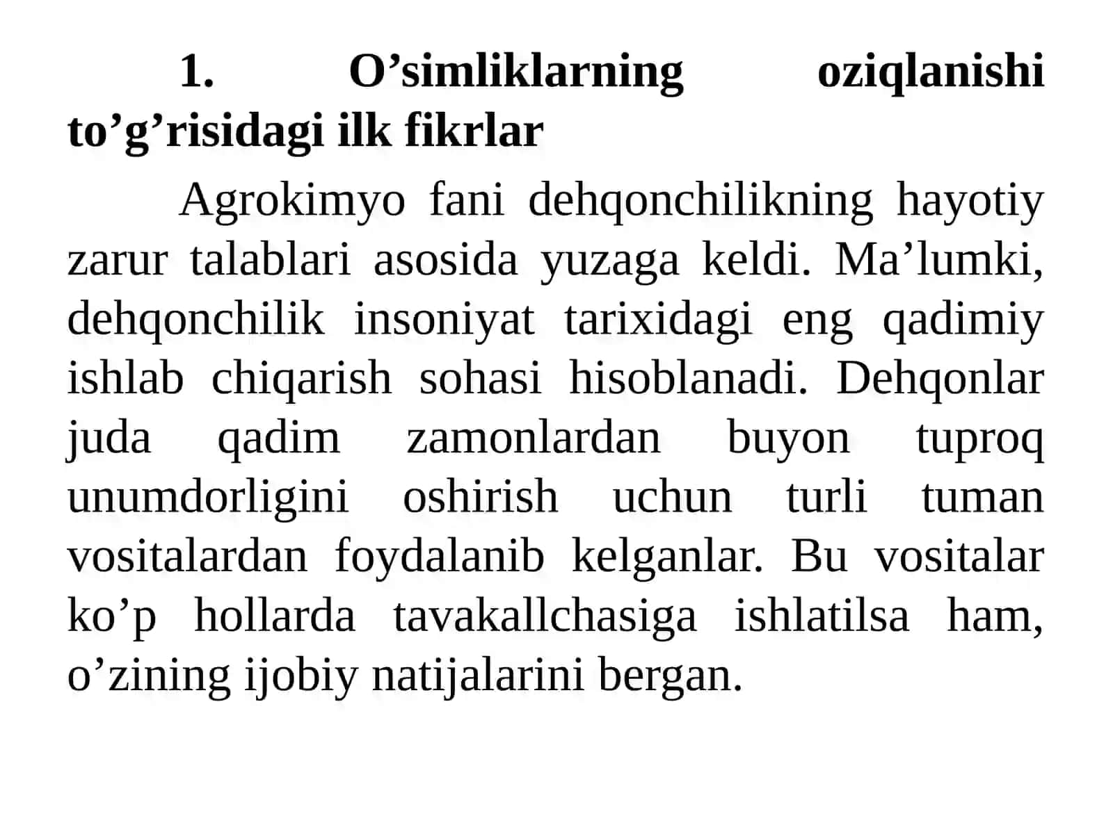 O’simliklarningoziqlanishi to’g’risidagi ilk fikrlar 2