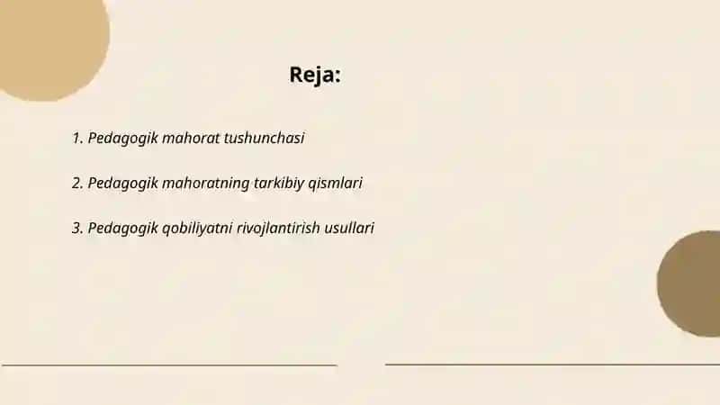 Pedagogik mahorat asoslari va uning tarkibiy qismlari 2