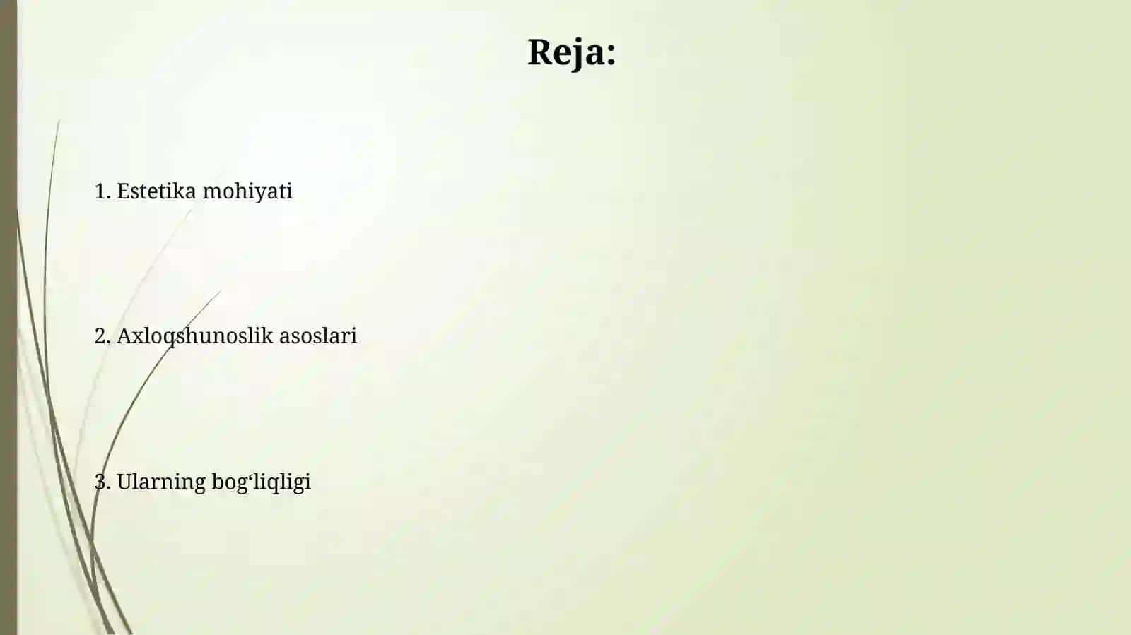 Estetika va axloqshunoslik 2