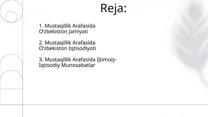 Mustaqillik Arafasida Oʻzbekiston da iqtisodiy ijtimoiy jarayonlar 2