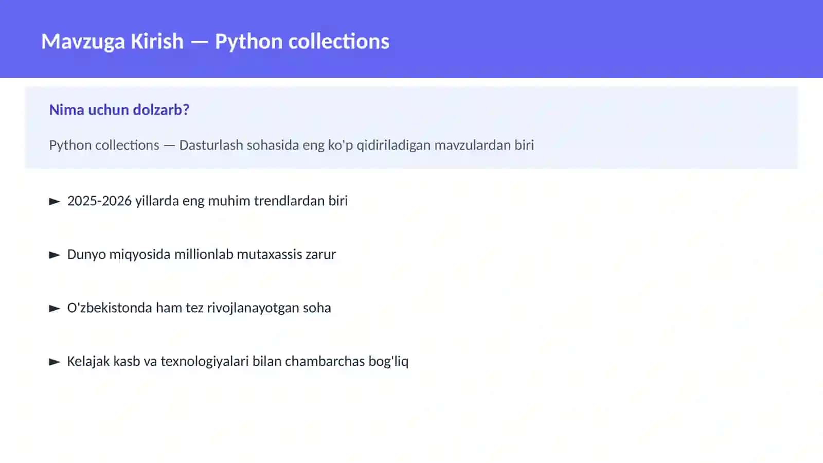 Python collections 2