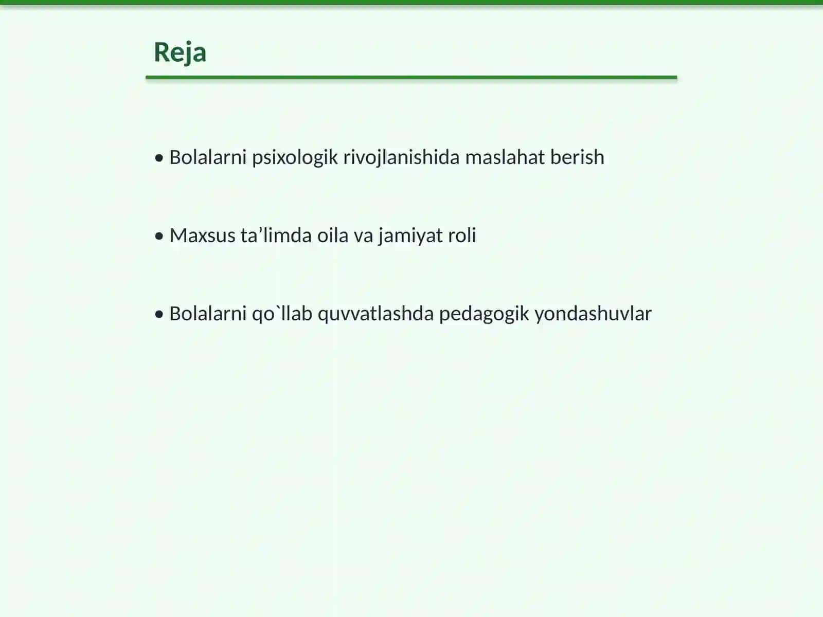 Bolalarni psixologik rivojlanishida maslahat berish 2