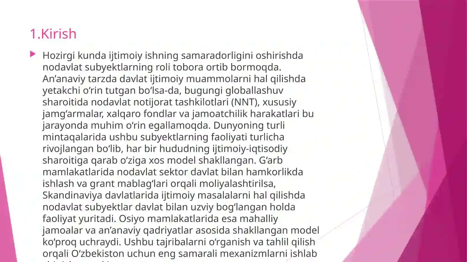 Ijtimoiy ishning nodavlat subyektlari faoliyatini xorijiy modellari 2