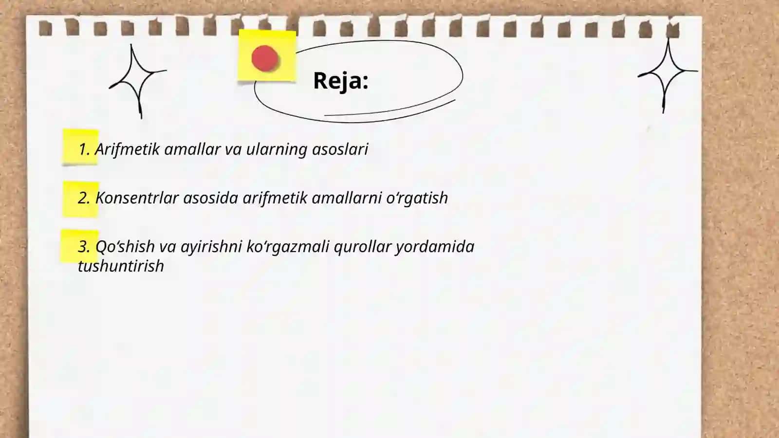 Arifmetik amallar bajarish metodikasi 2