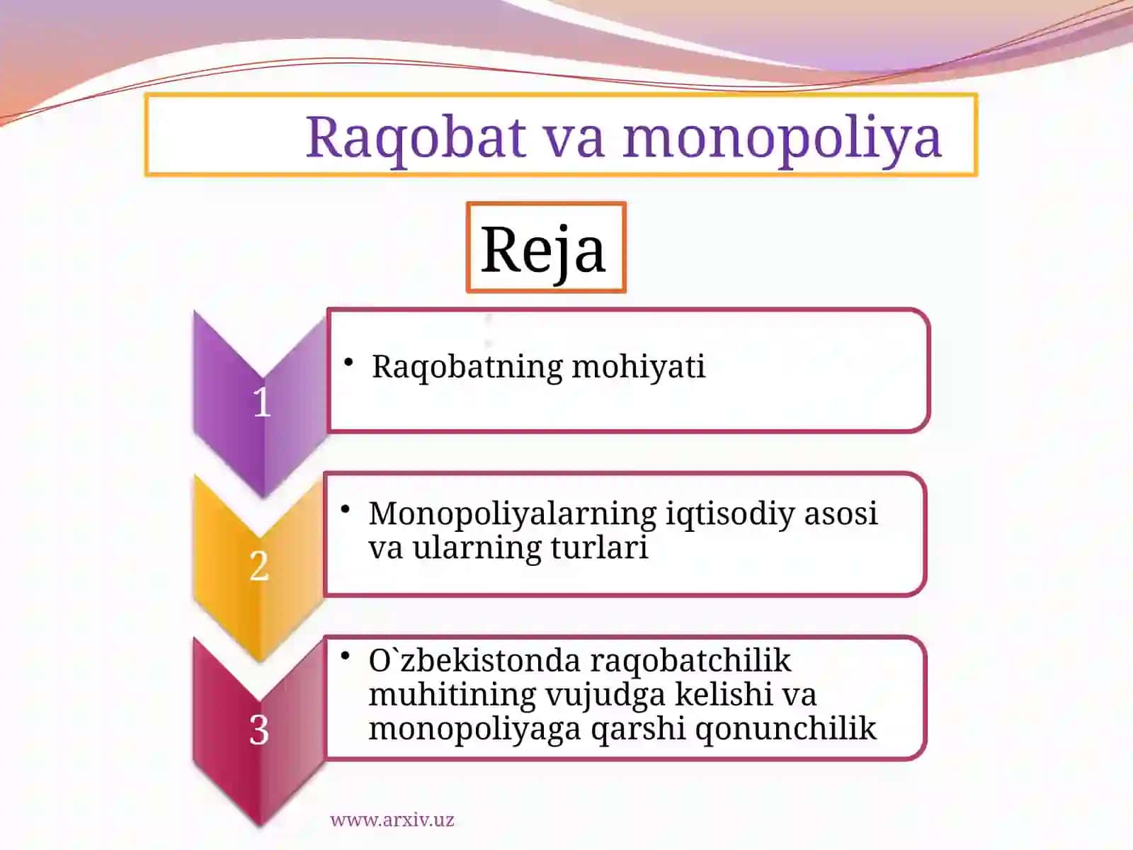 O'zbekistondagi raqobat muhitini shakllantirish va monopoliyaga qarshi qonunchilik 2