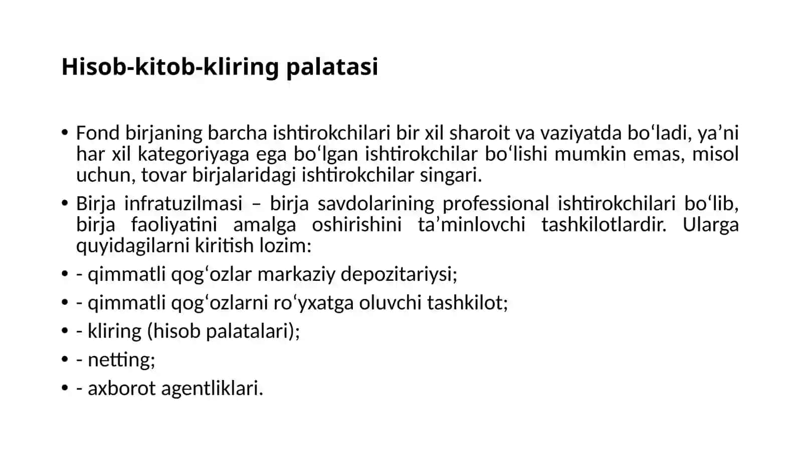 MOLIYA BOZORIDA BANKLAR VA NOBANKKREDIT INSTITUTLARI 2
