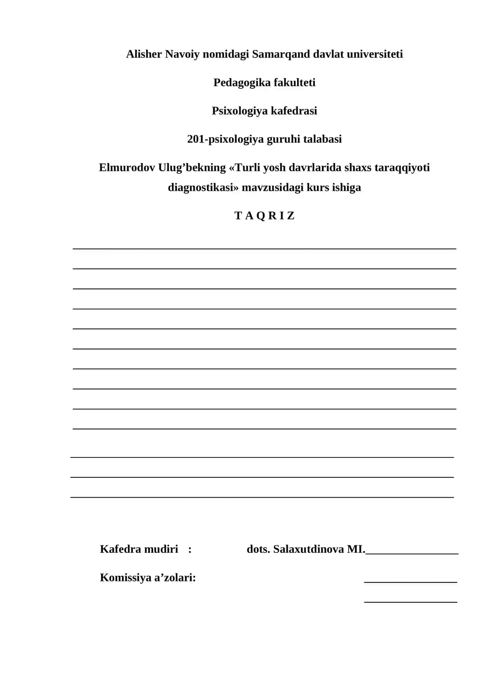 TURLI YOSH DAVRLARIDA SHAXS TARAQQIYOTI DIAGNOSTIKASI 2