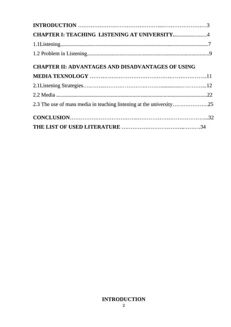 The Use of Mass Media in Teaching Listening at the University 2