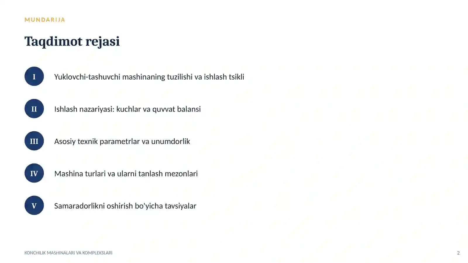 Konchilik mashinalari va komplekslari 2