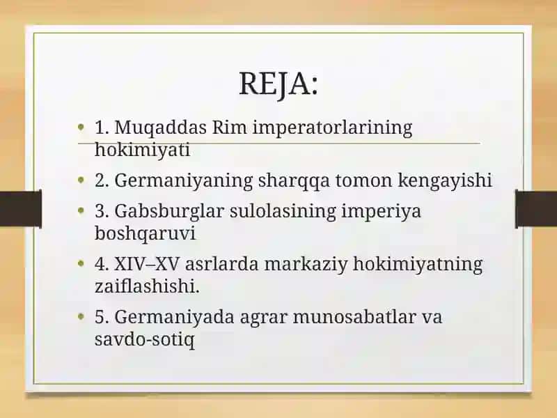 Germaniya davlatchiligining rivojlanishi 2