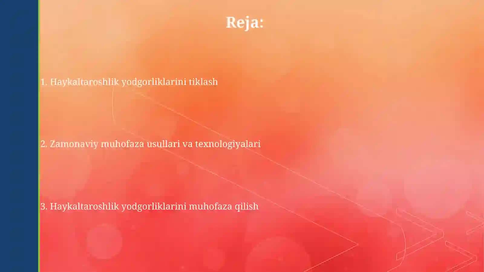 Devoriy suratlar haykallar muhofazasi va restavratsiyasi 2