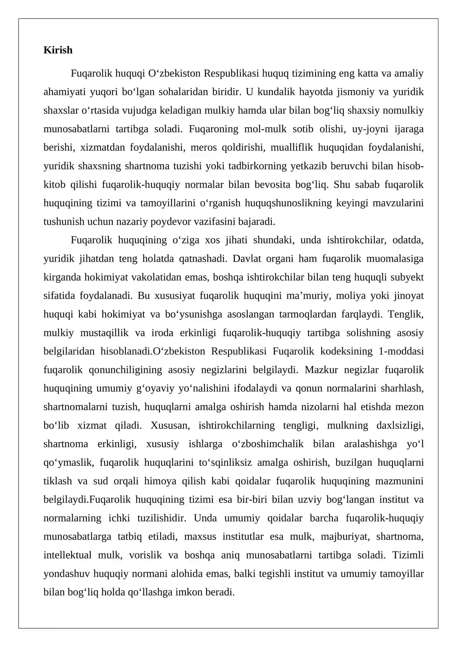 Fuqarolik huquqi tizimi va tamoyillari 2