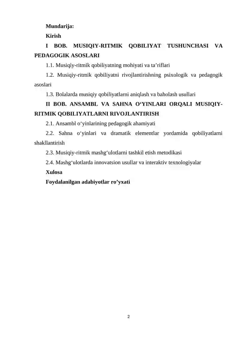 Ansambl va sahna o’yinlari orqali musiqiy-riymik qobilyatlarni rivojlantirish 2