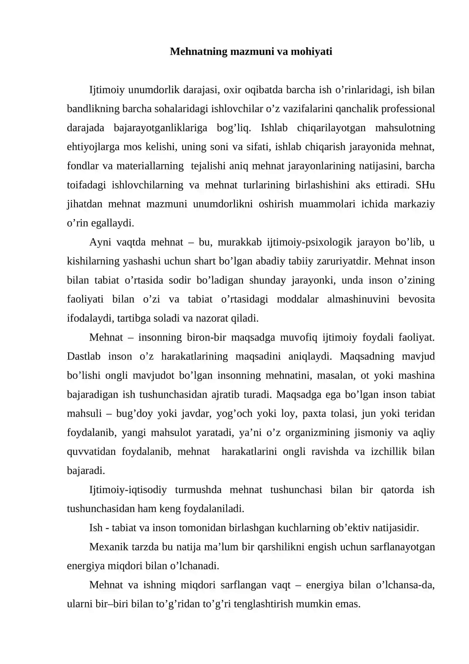Mеhnаtning mаzmuni vа mоhiyati 2
