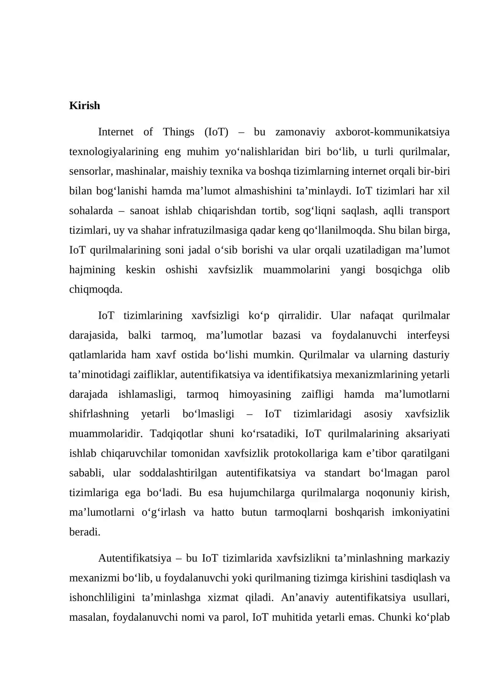 IoT xavfsizligi va autentifikatsiya muammolari 2