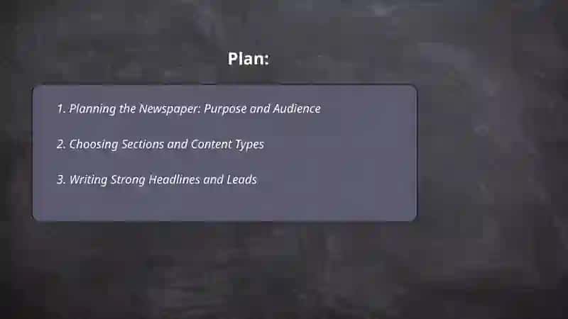 Create and Analyse a Class Newspaper 2