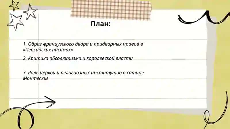 Картина французского общества в «Персидских письмах» Монтескье 2