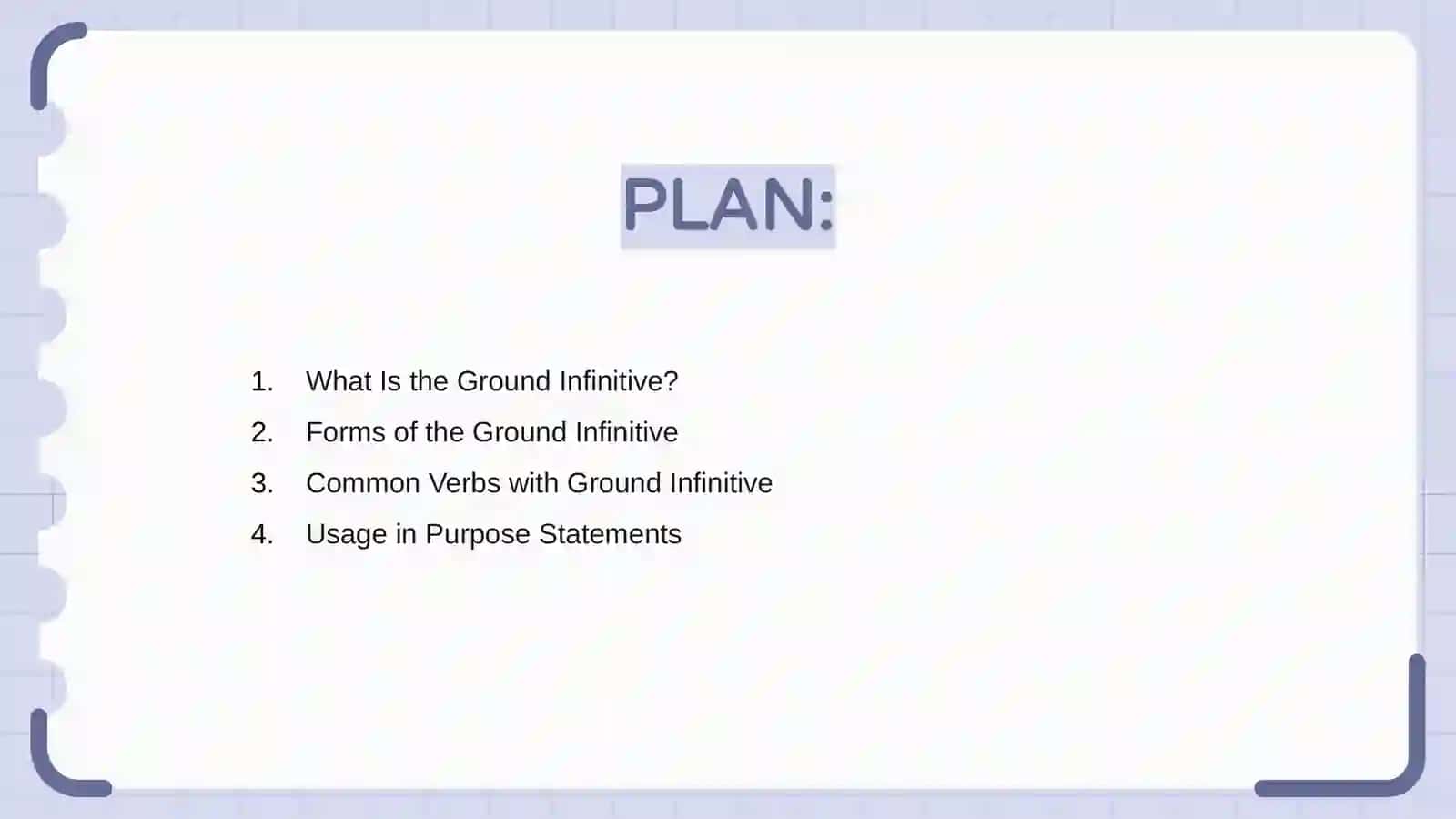 Graund infinitive 2