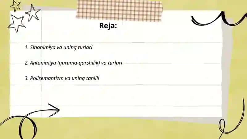 Sinonimiya va uning turlari 2