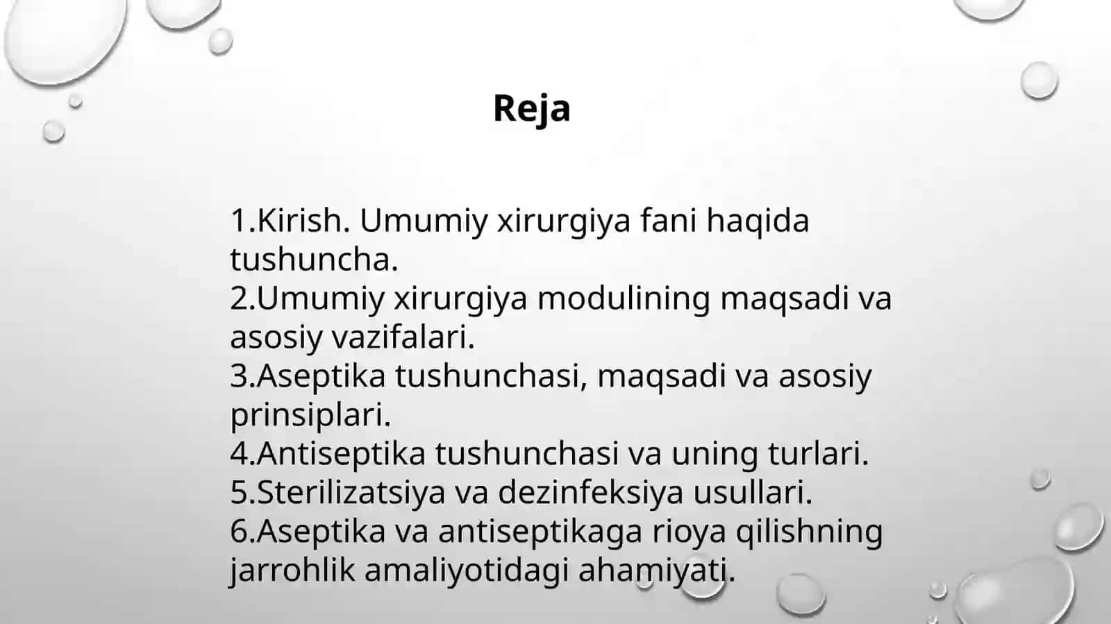 Umumiy Xirurgiya: Kirish, Antiseptika va Aseptika | Tibbiyot Talabalari uchun PPT 2