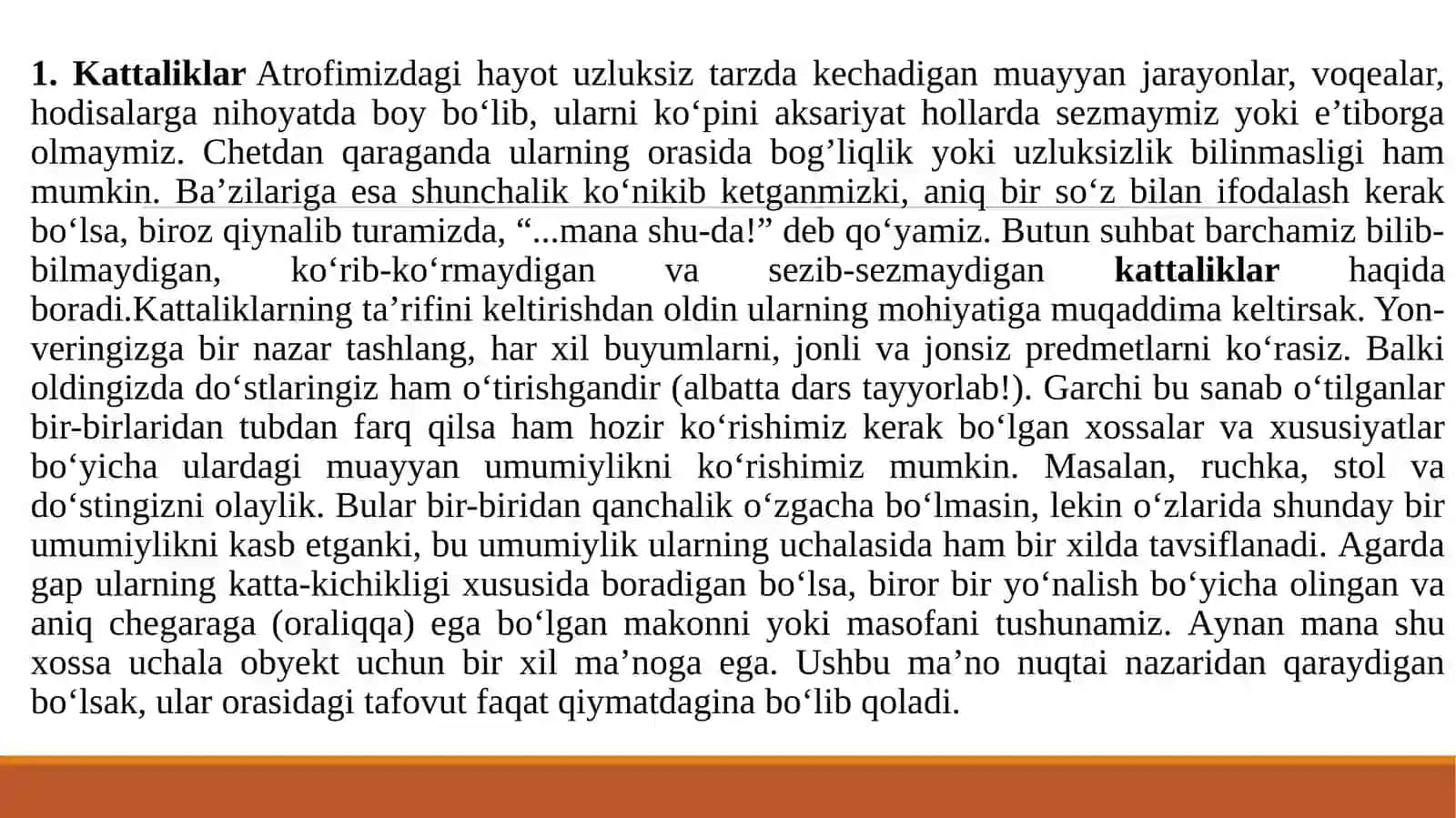 Kattaliklar va birliklar tizimi 2