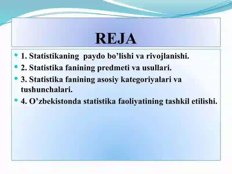 Statistikafanigakirish 2