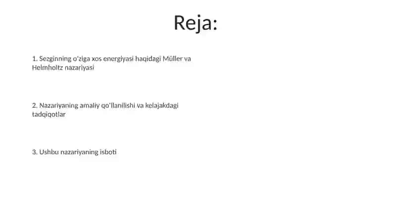 Myuller va Gelmgols nazariyasi 2
