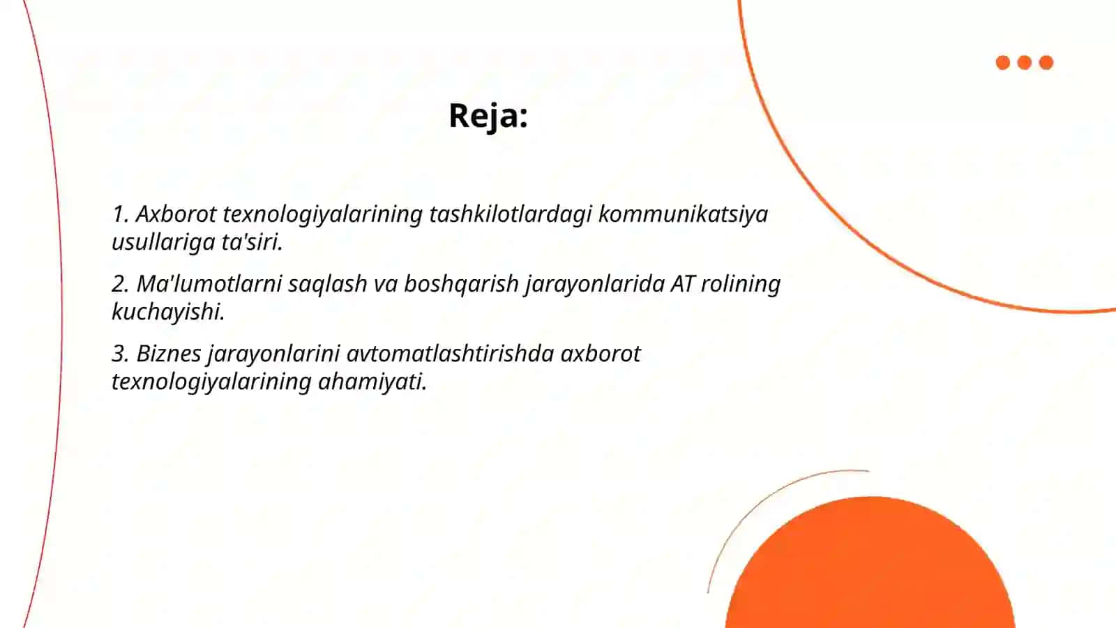 Axborot texnologiyasi (AT) ning tashkilotlar ish uslubiga taʼsiri. Mikroprotsessorli uy qurilmalari 2