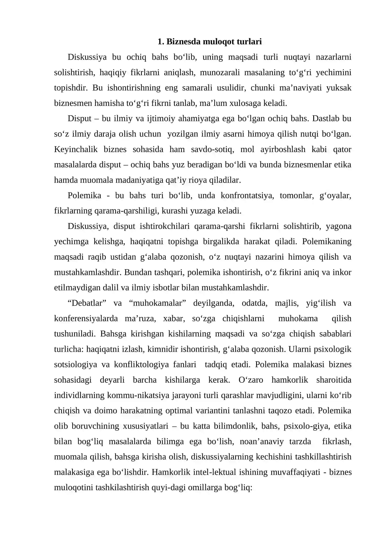 Hamkorlikda qaror qabul qilishda biznes etikasi va ma'naviyatiga bo'ysunish 2