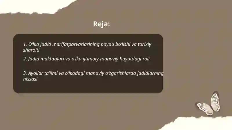 Jadid marifatparvarlarining oʻlka ijtimoyi - manaviy hayotda tutgan oʻrni 2