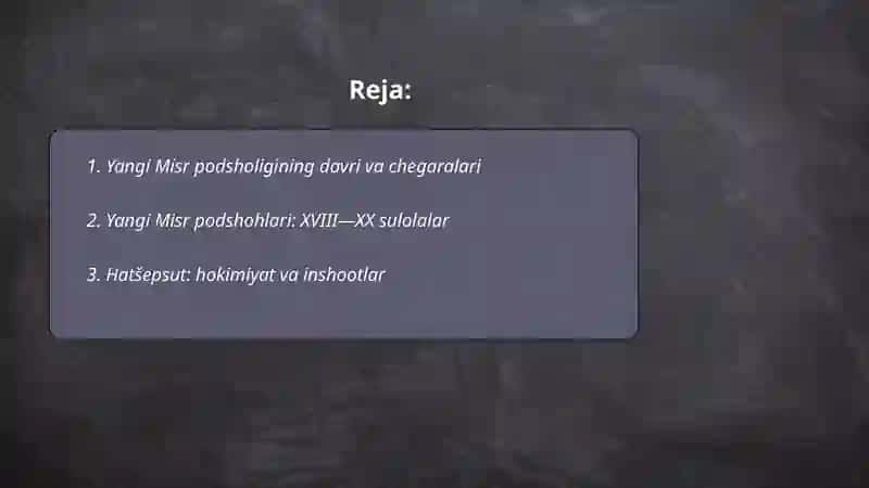 Yangi Misr podsholigi 2