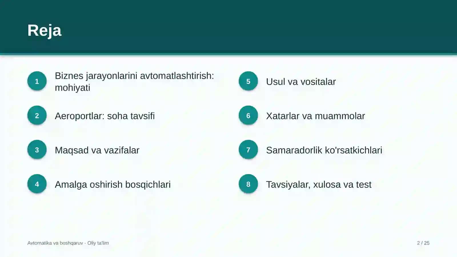 Aeroportlarda biznes jarayonlarini avtomatlashtirish 2