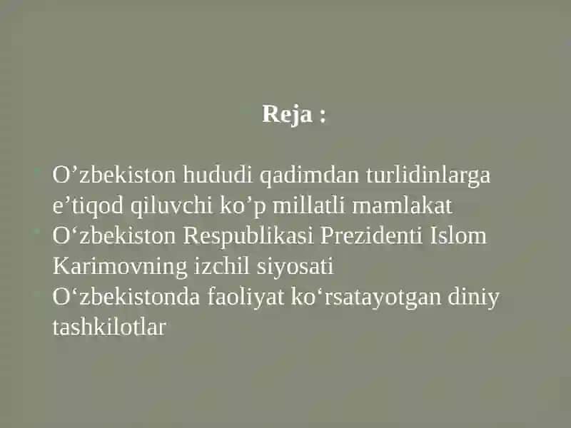Diniy bag`rikenglik 2