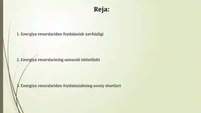 Energiya tejash texnologiyalari 2