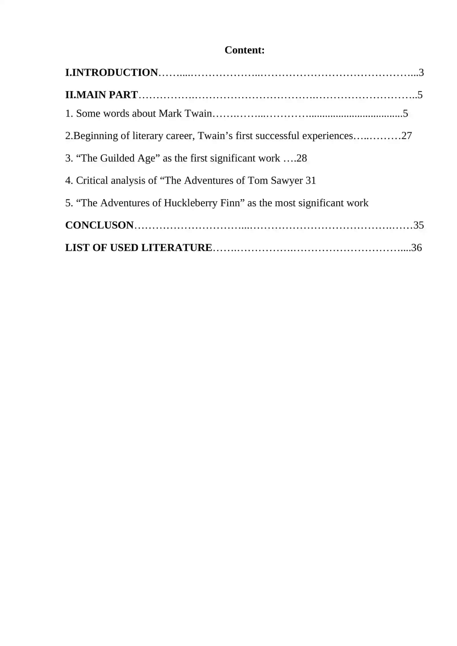 Cours paper on Mark Twain 2