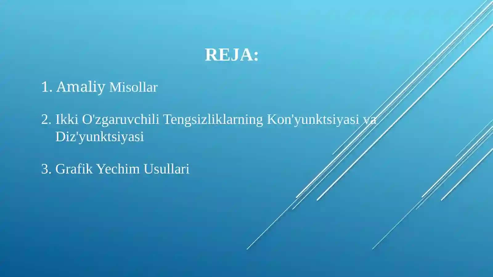 Ikkioʻzgaruvchilitengsizliklarningkonyuksiyasivadizyunksiyasi 2