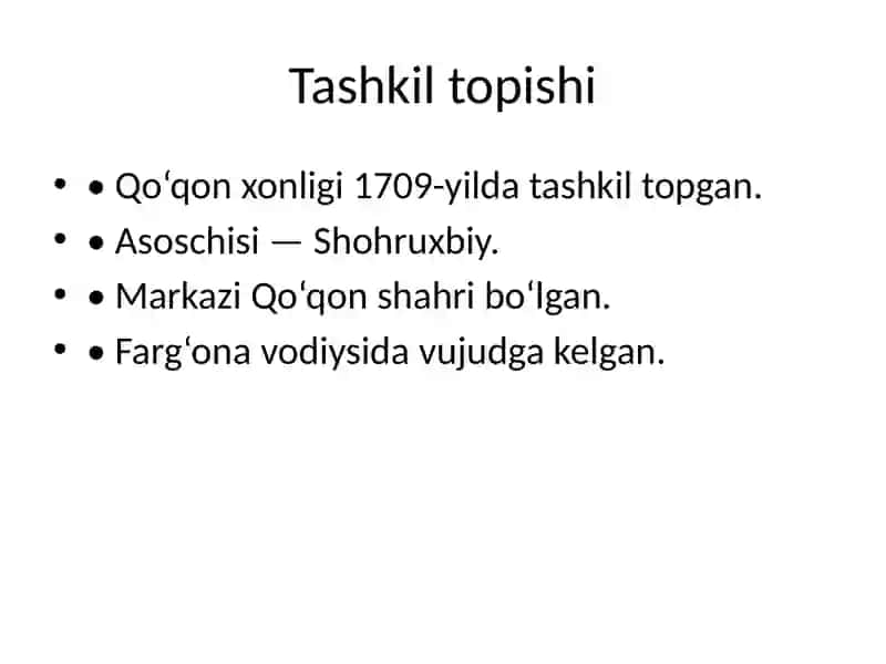 Qo‘qon xonligi 2