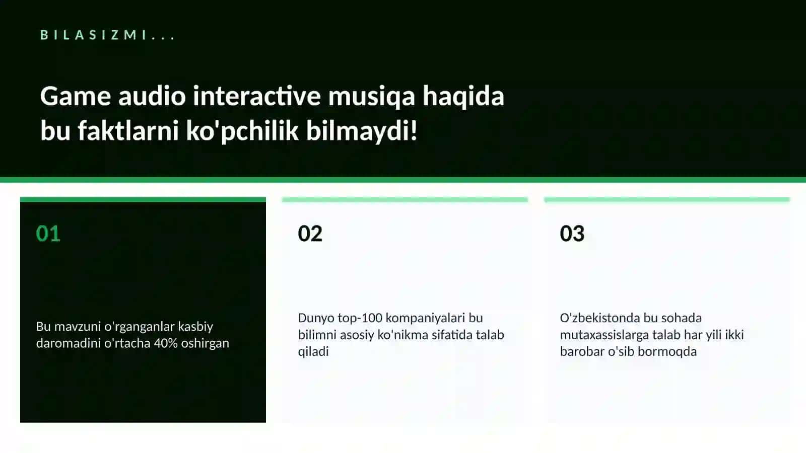 Game audio interactive musiqa 2