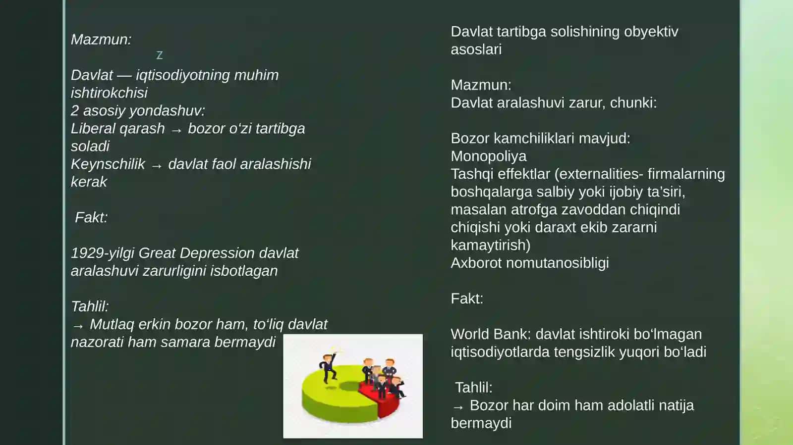 Davlatning iqtisodiy roli 2