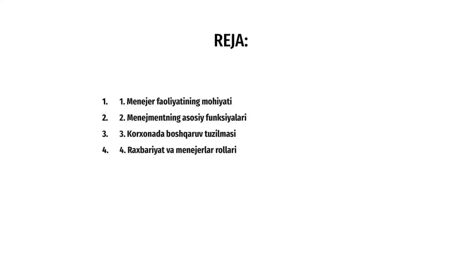 Menejer faoliyatining mohiyati 2