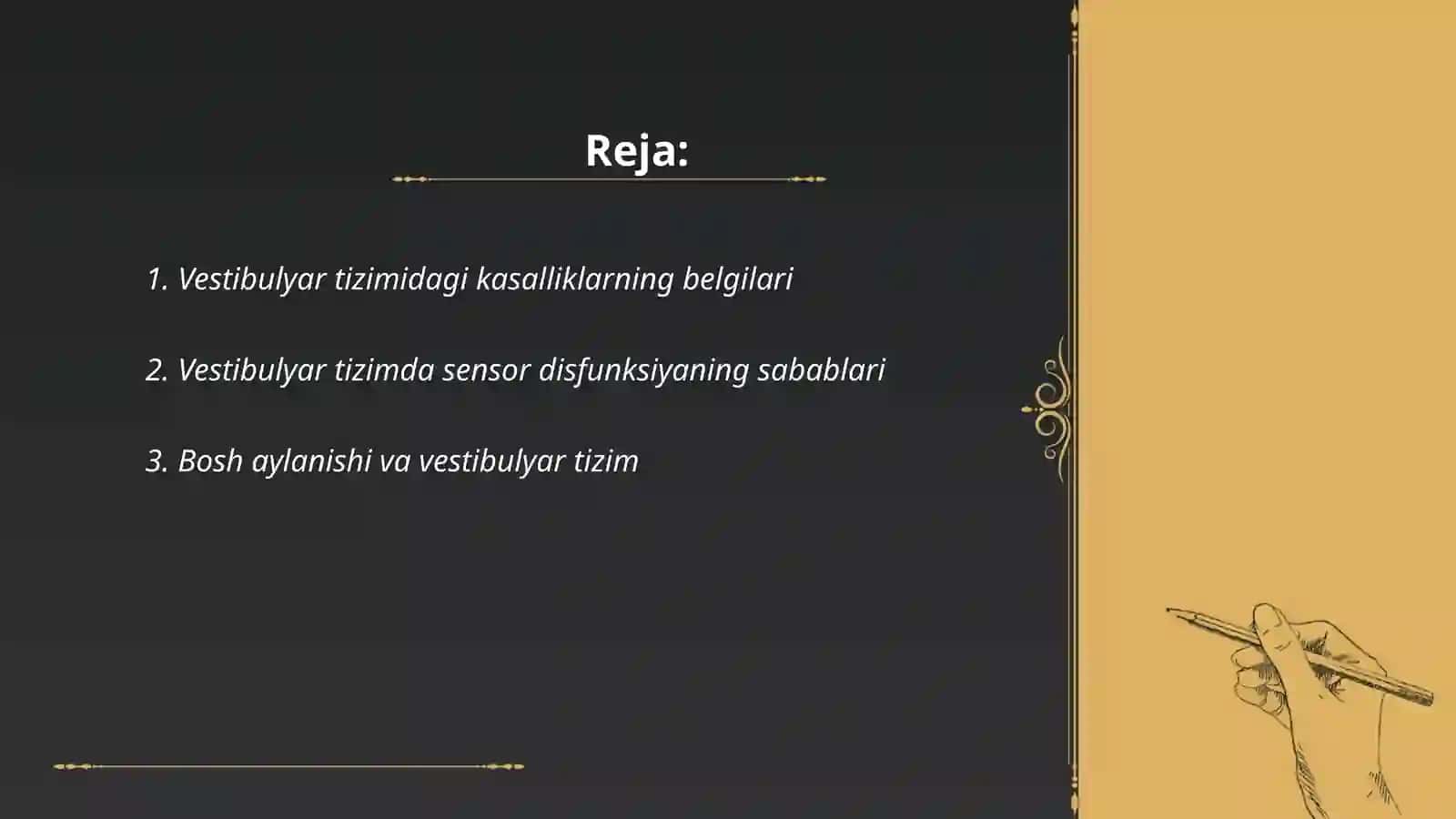 Vistibulyar tizimidagi sensor disfunksiyasi 2