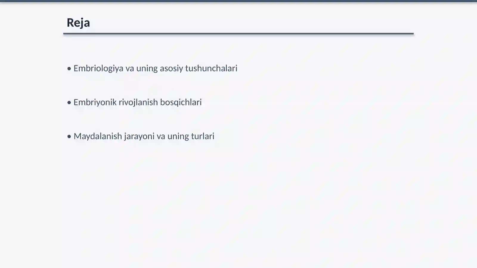 Embrional rivojlanish, maydalanish 2