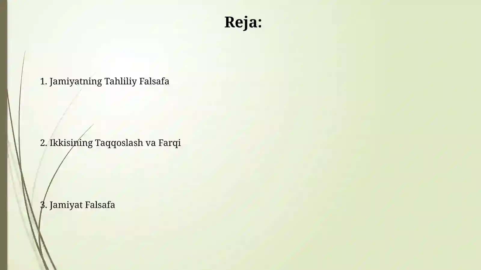 Jamiyat falsafasi tahlili 2