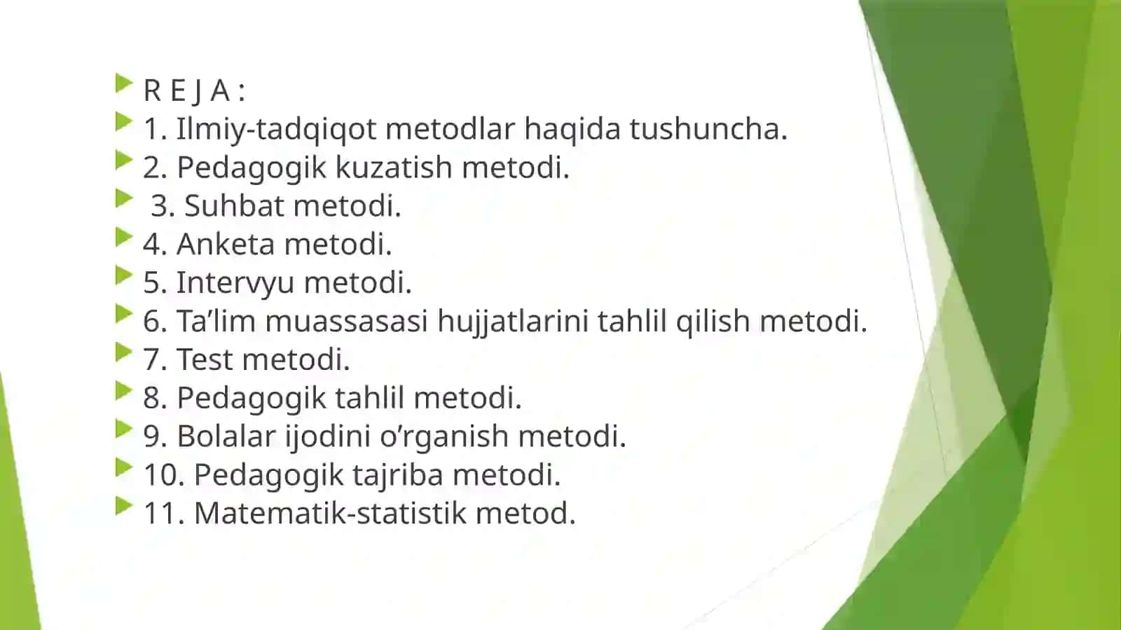 Pedagogikaning Ilmiy tadqiqot metodlari 2