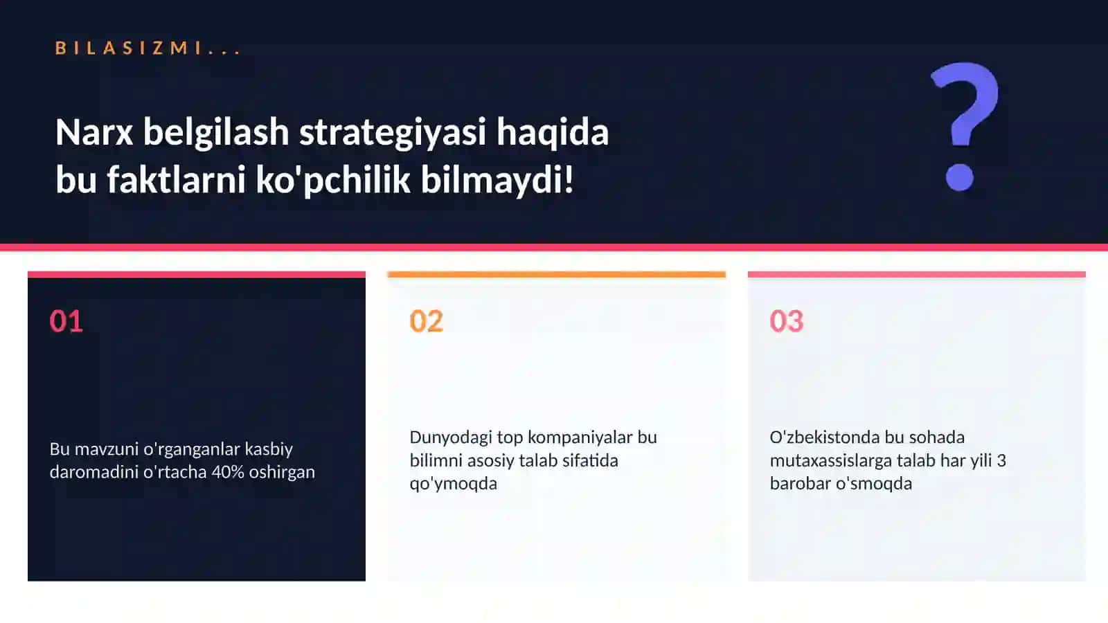 Narx belgilash strategiyasi 2