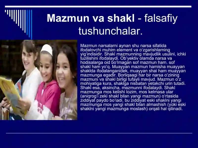 Mazmunning unversalligi originalligi 2